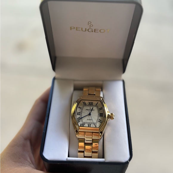 Peugeot Gold-Tone Roman Numeral Watch - Picture 1 of 1